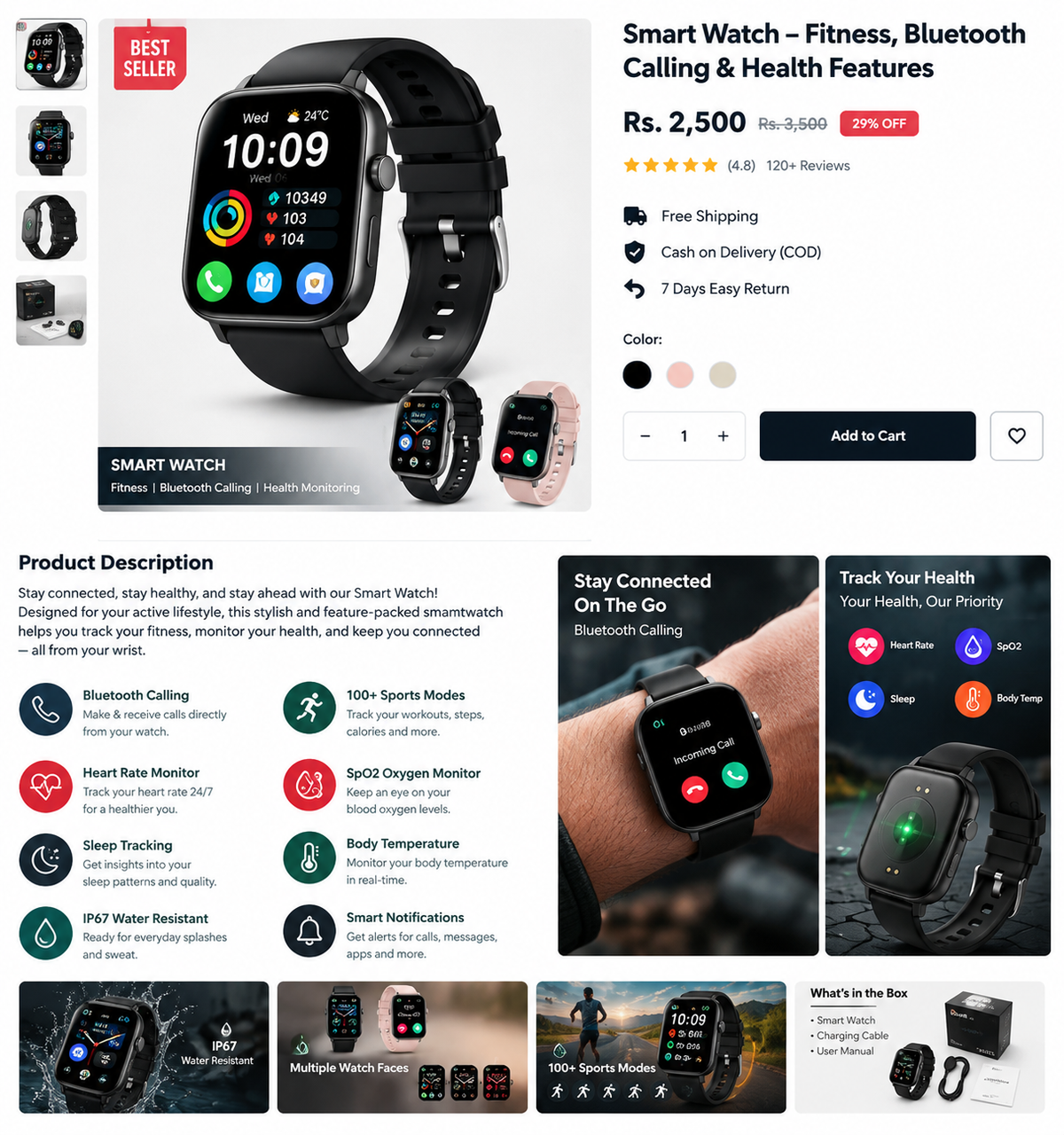 Smart watch product image for AF Mart